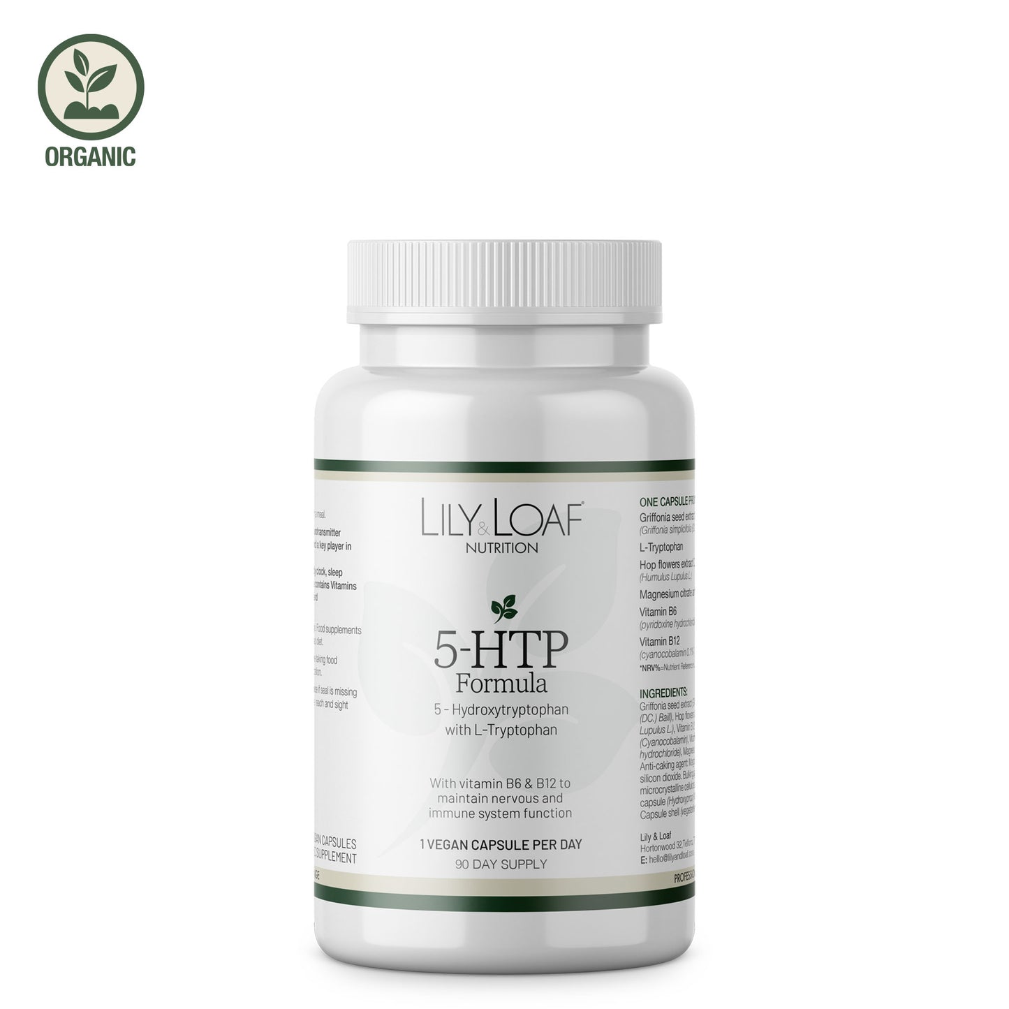 5 HTP with L-Tryptophan front