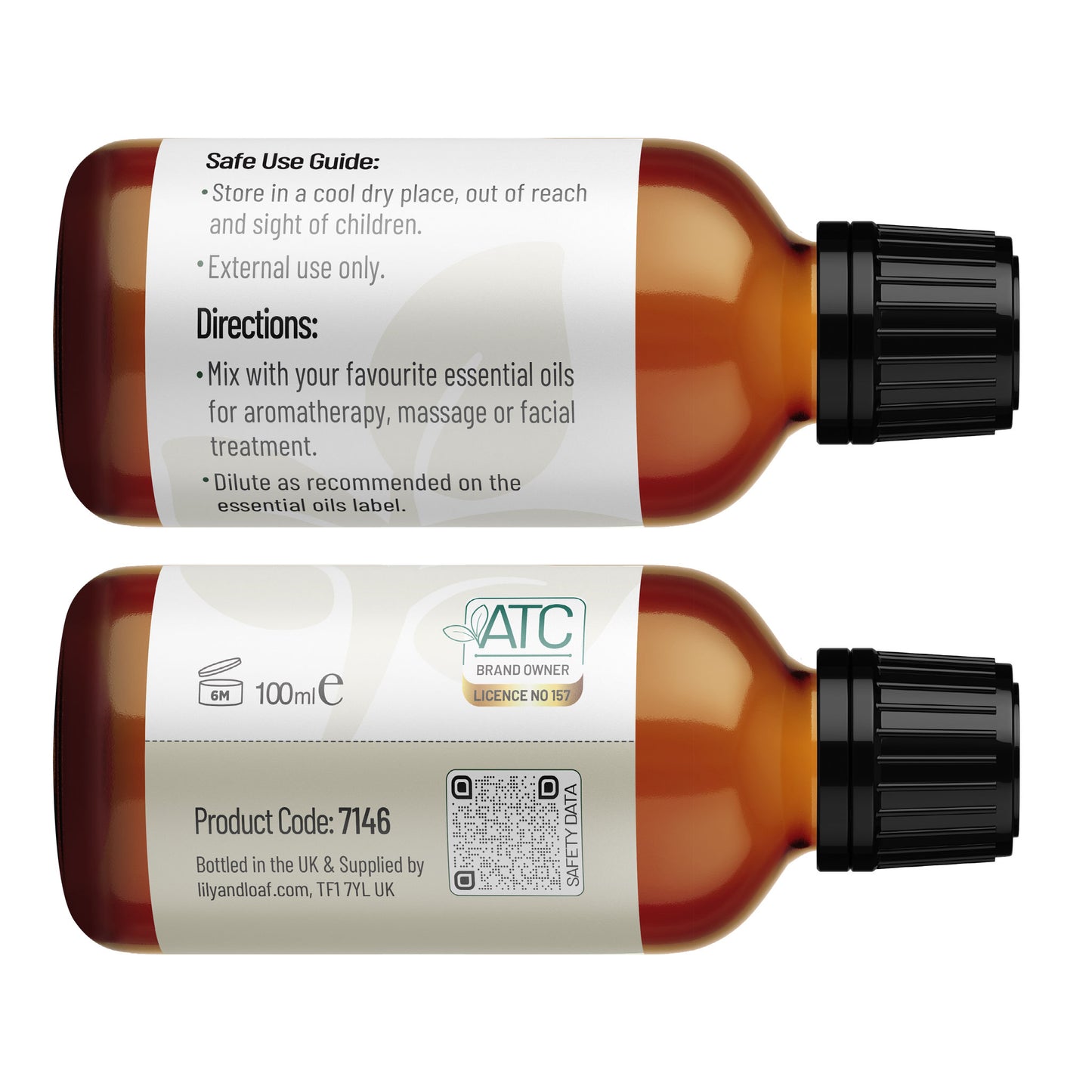Lily & Loaf Argan Organic Carrier Oil (100ml) label information