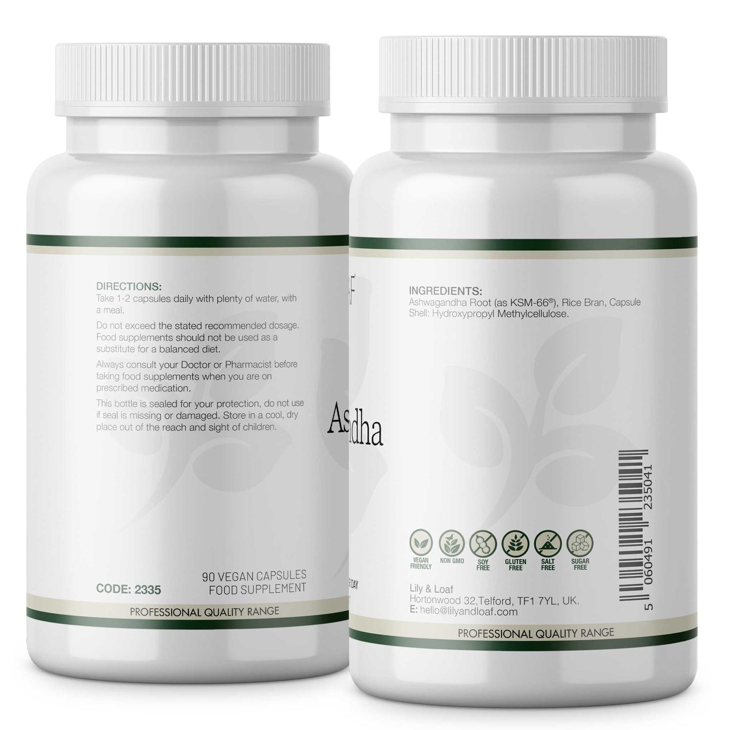 Ashwagandha (KSM-66®) Label information