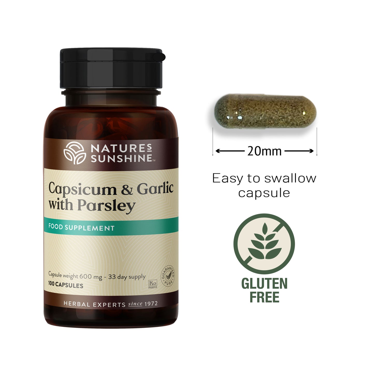 Capsicum and Garlic with Parsley 90-day money back guarantee
