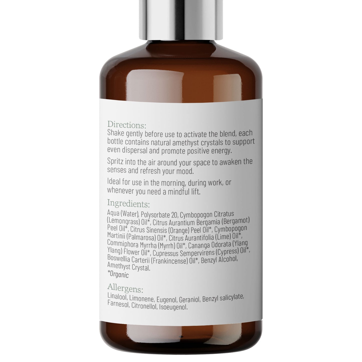 Lily & Loaf Sleep Pillow Mist label directions for use and ingredients