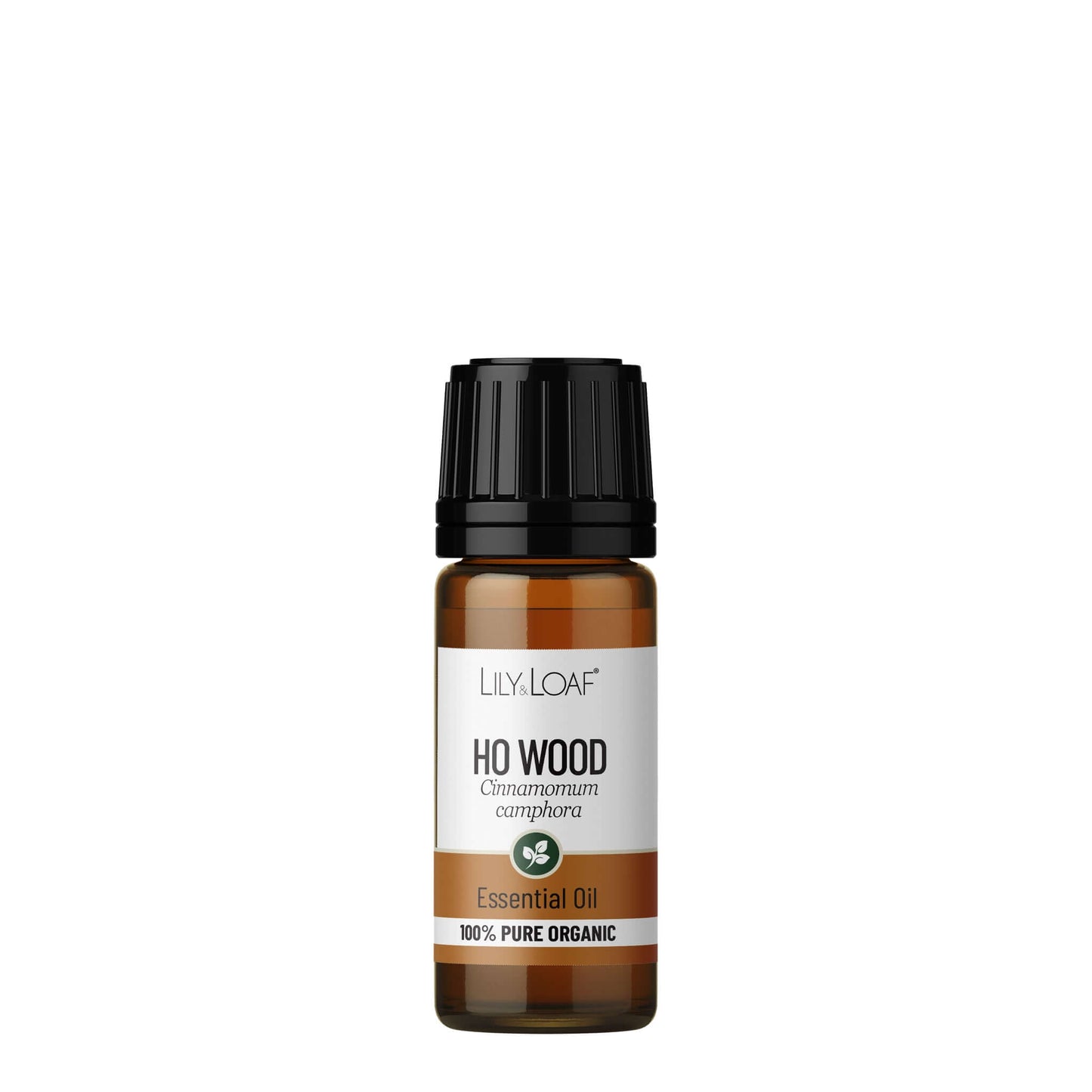 Essential oil bottle labeled 'Lily Loaf' on a white background