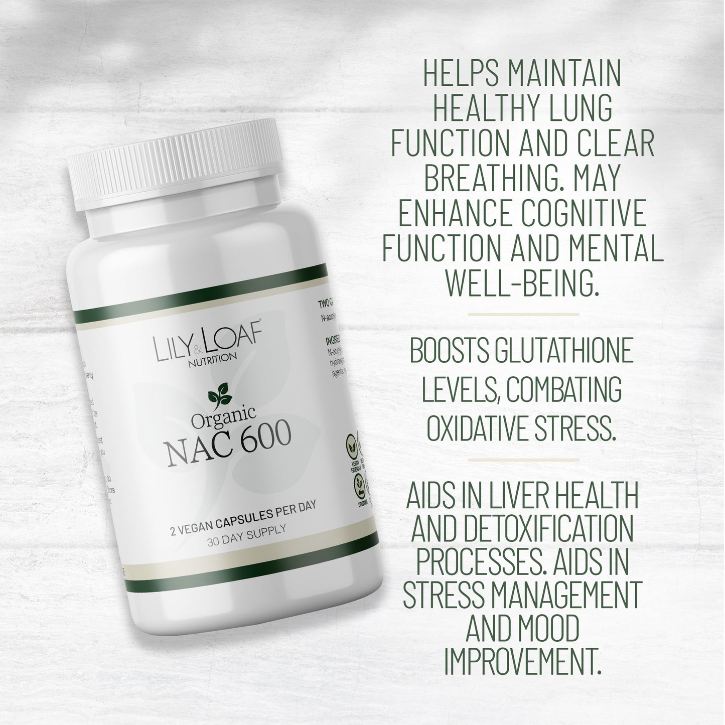 NAC600 nutrition facts