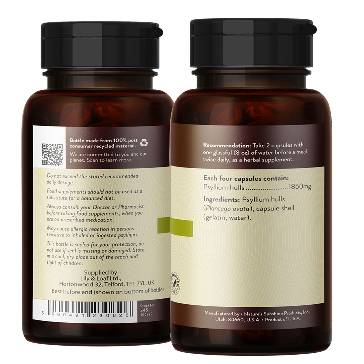 Psyllium Hulls label information
