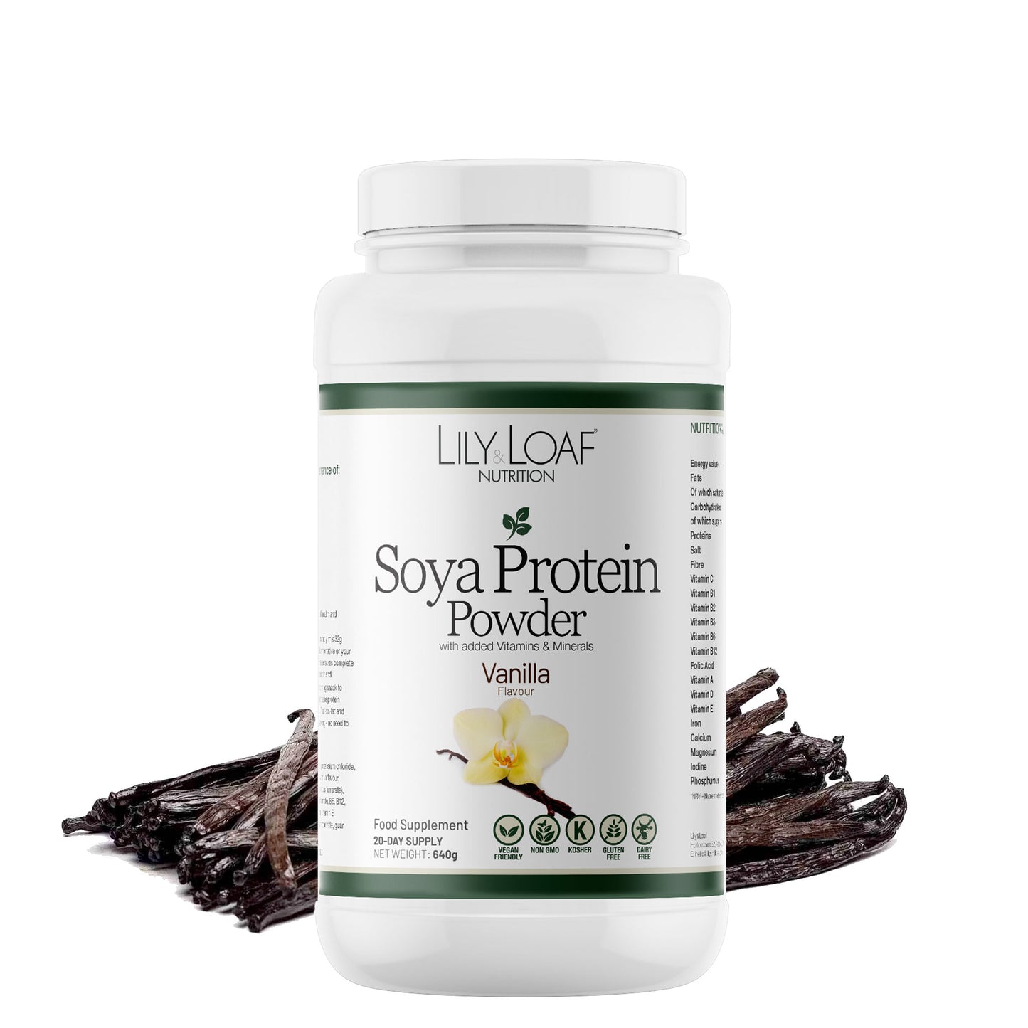 Lily & Loaf Soya Protein+ With Vitamins & Minerals - Vanilla Flavour Powder