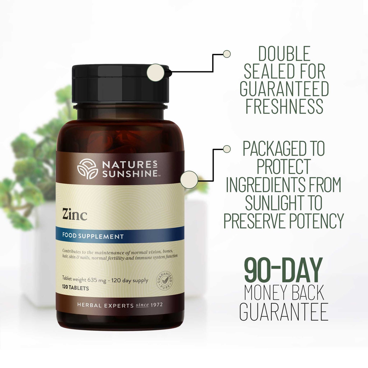 Zinc 90 day money back guarantee