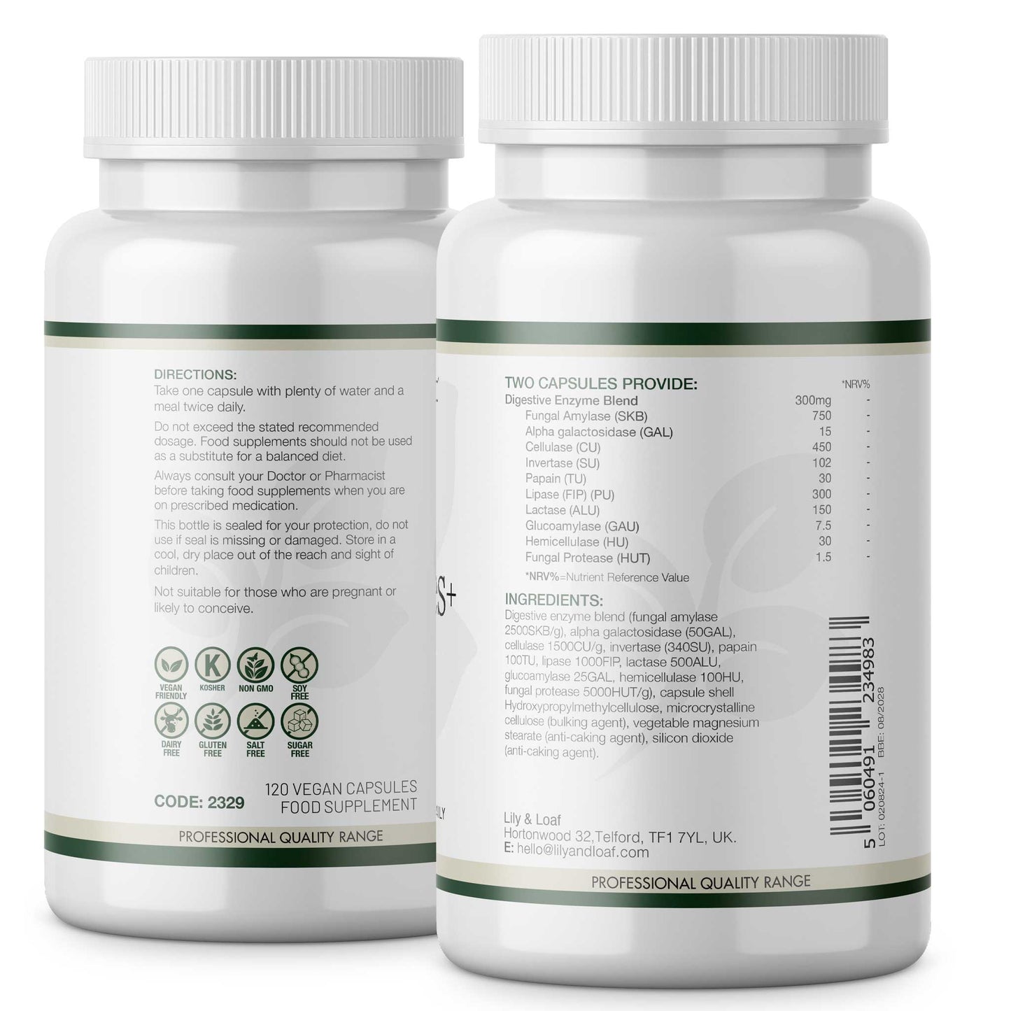 Enzymes + label information