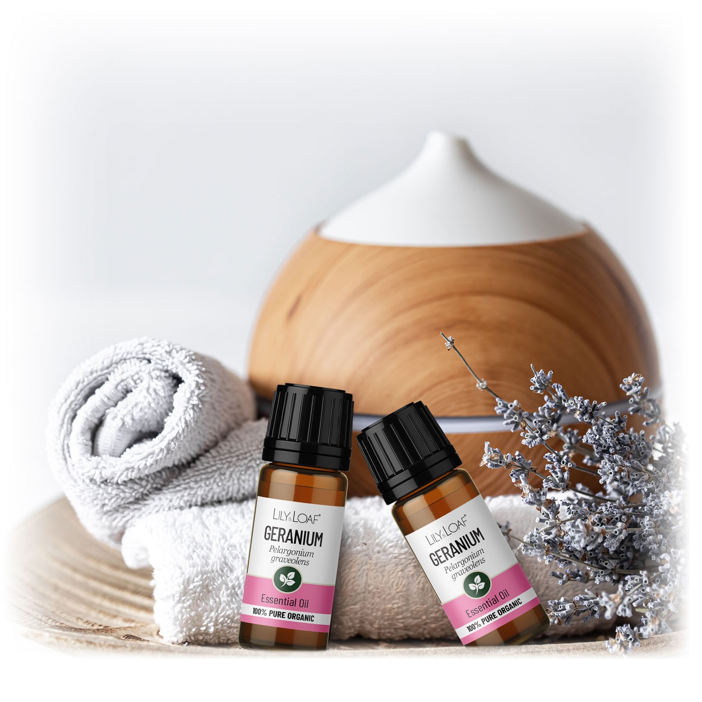 Geranium Organic Essential Oil male relaxing in bath