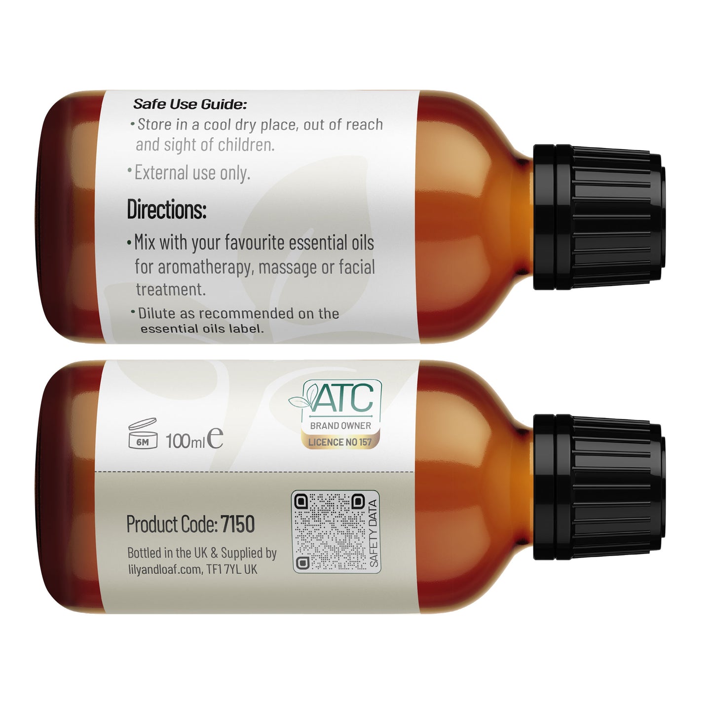 Jojoba Organic Carrier Oil (100ml) label information
