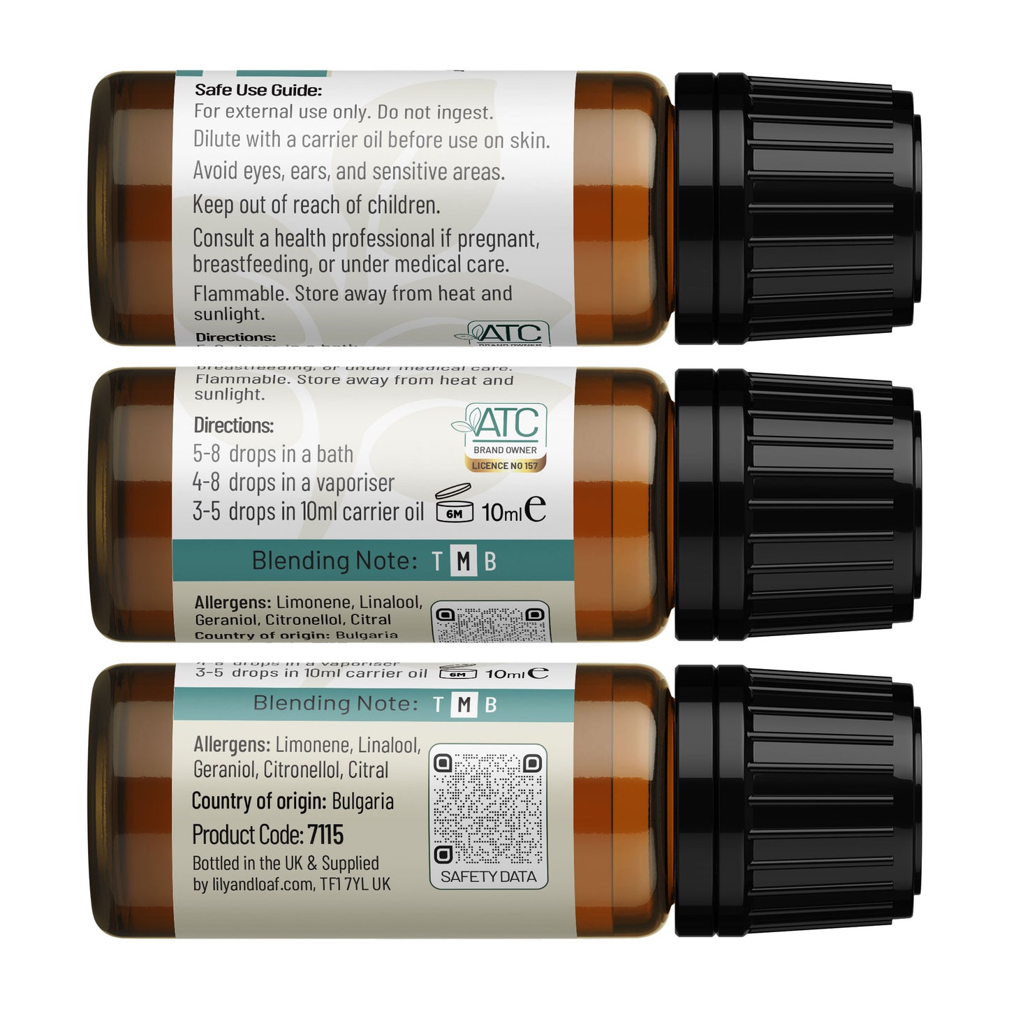 Juniper Berry 10ml Organic Essential Oil label information