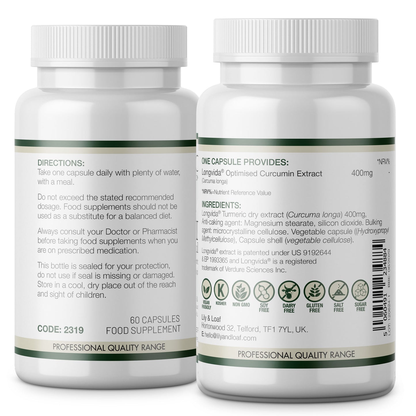 Optimised Curcumin label information