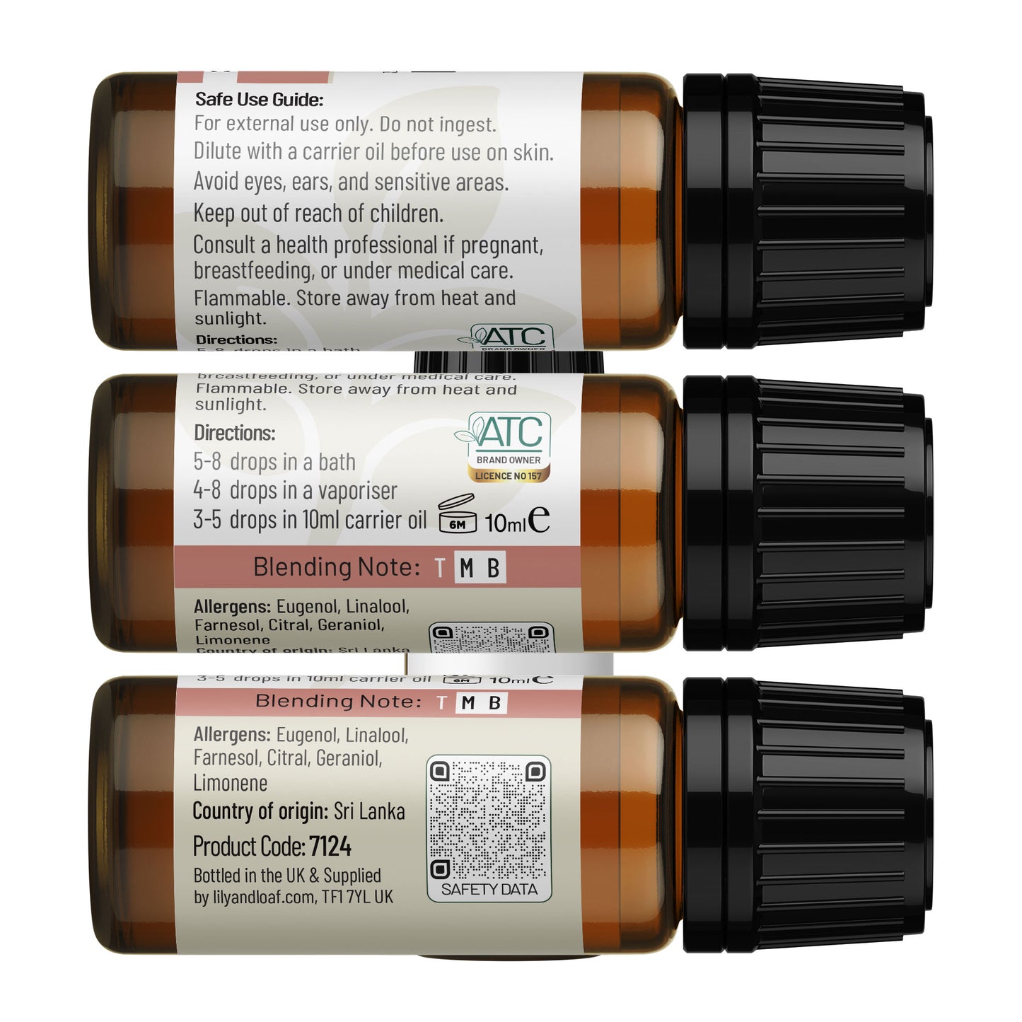 Patchouli Essential Oil label information