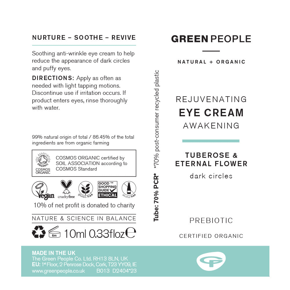 Green People - Rejuvenating Eye Cream (10ml) - Skincare