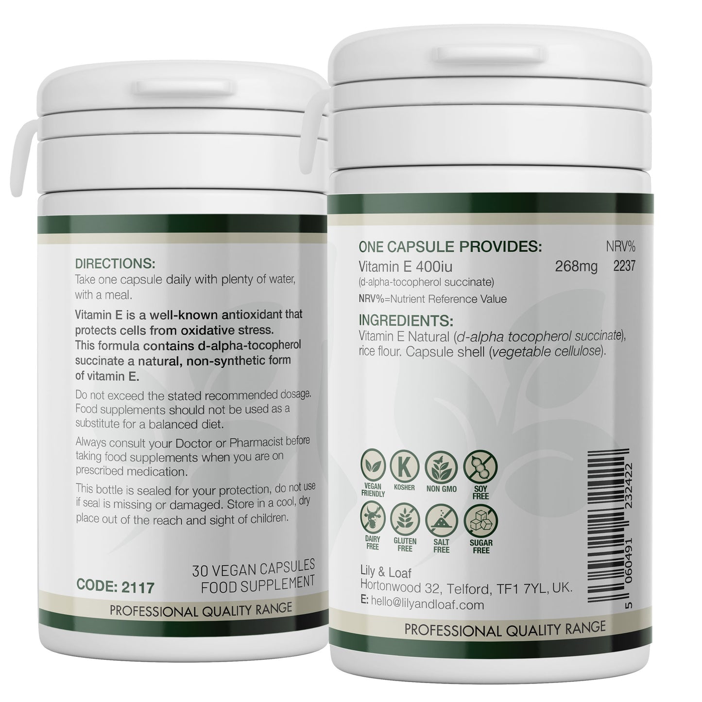 Vitamin E 400IU label information