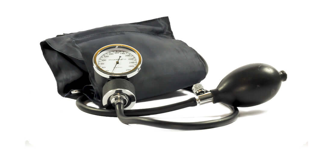 A black blood pressure cuff