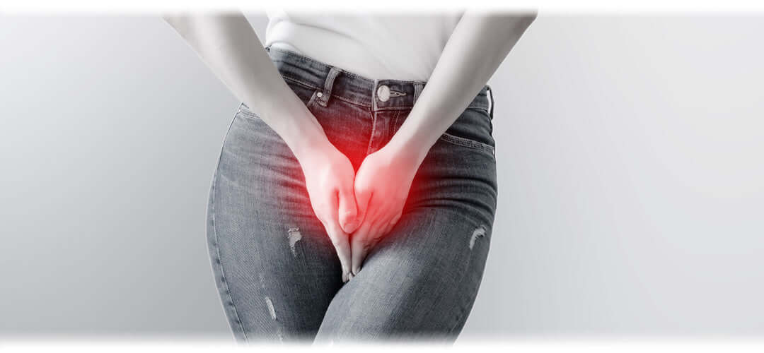 A woman crossing her legs desperate for the toilet