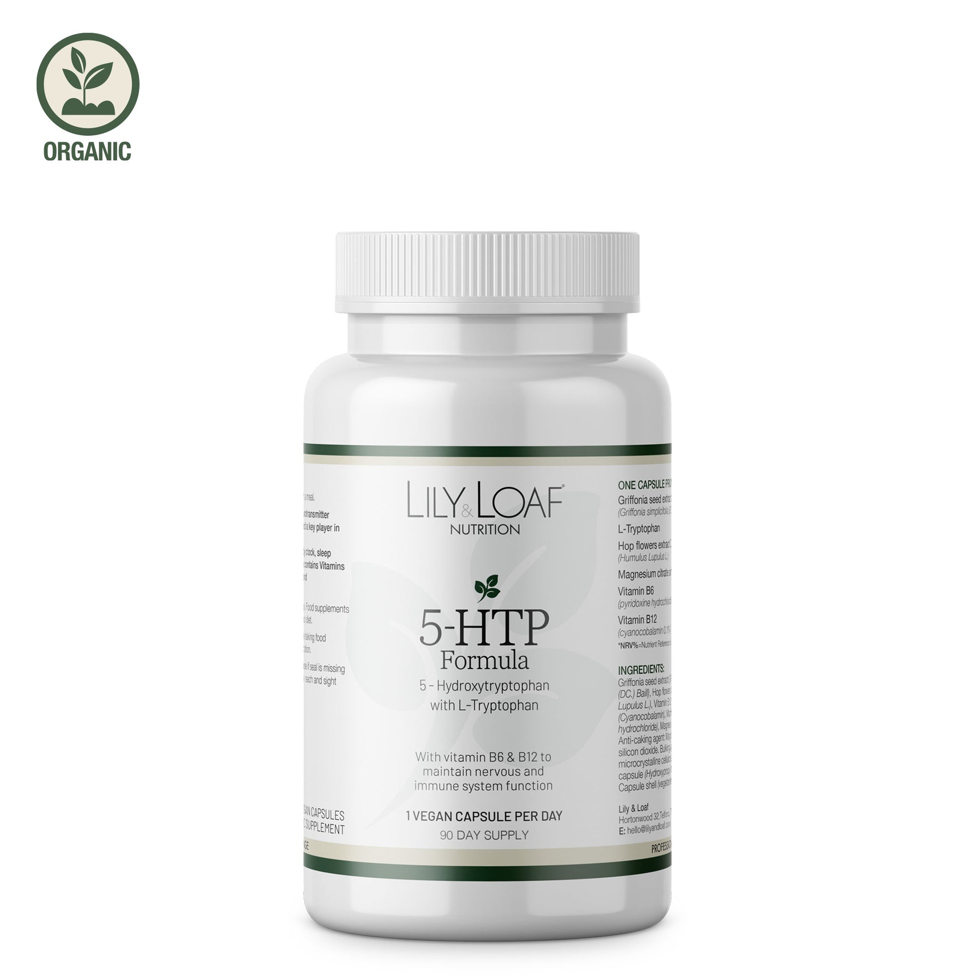 5 HTP with L-Tryptophan front