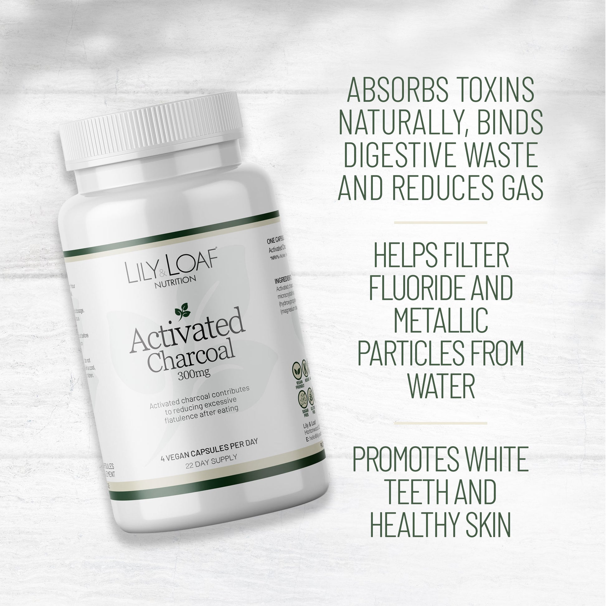 Activated Charcoal helps lower blood pressure and cholesterol levels