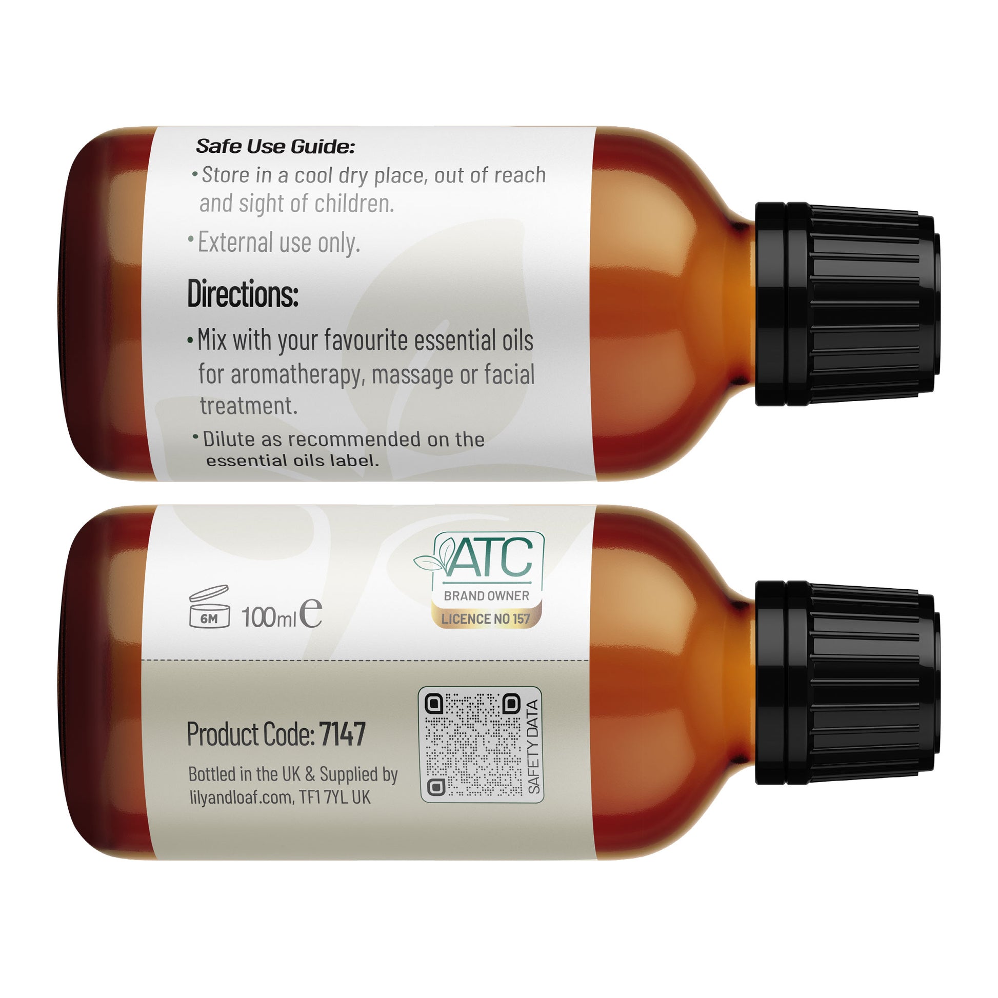 Lily & Loaf Apricot Organic Carrier Oil Label