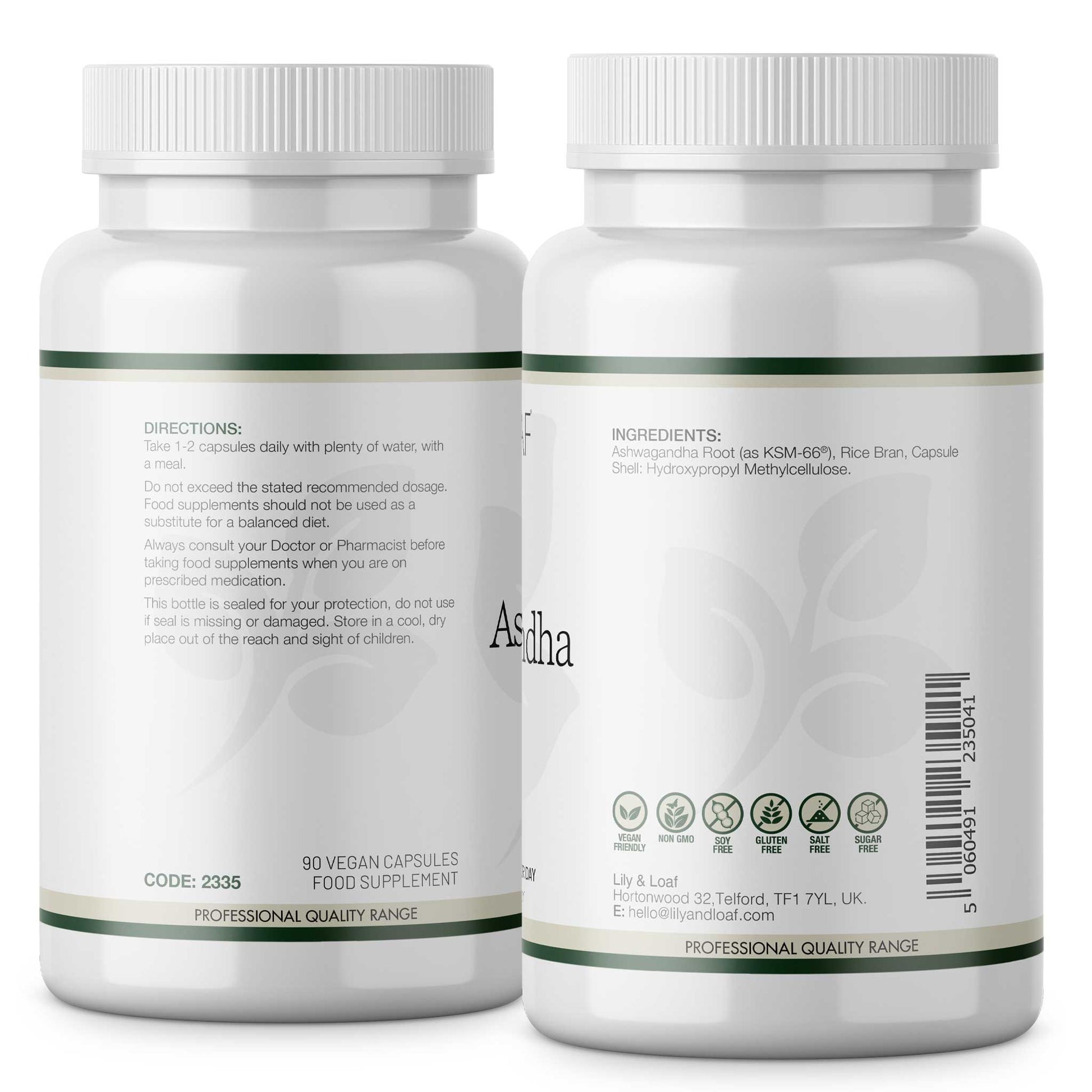 Ashwagandha (KSM-66®) Label information