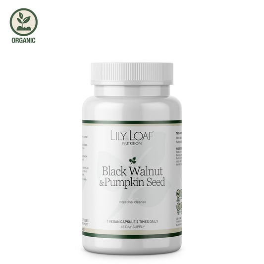 Lily & Loaf Black Walnut and Pumpkin Seed Intestinal Cleanse 90 day supply with 90 vegan capsules