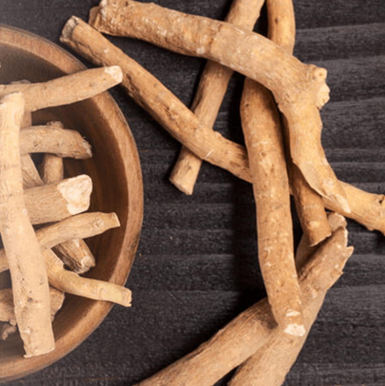 A close up of Ashwagandha roots