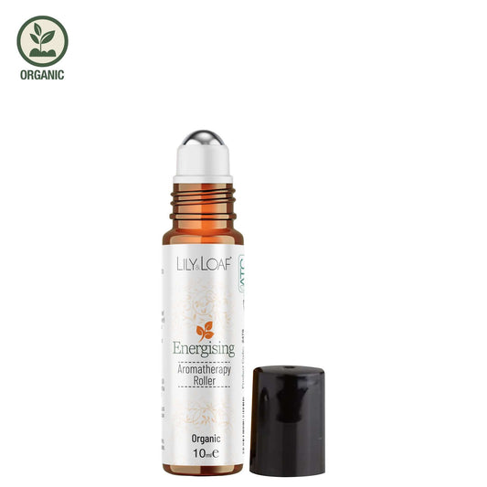 Lily & Loaf Energising aromatherapy roller bottle on a white background