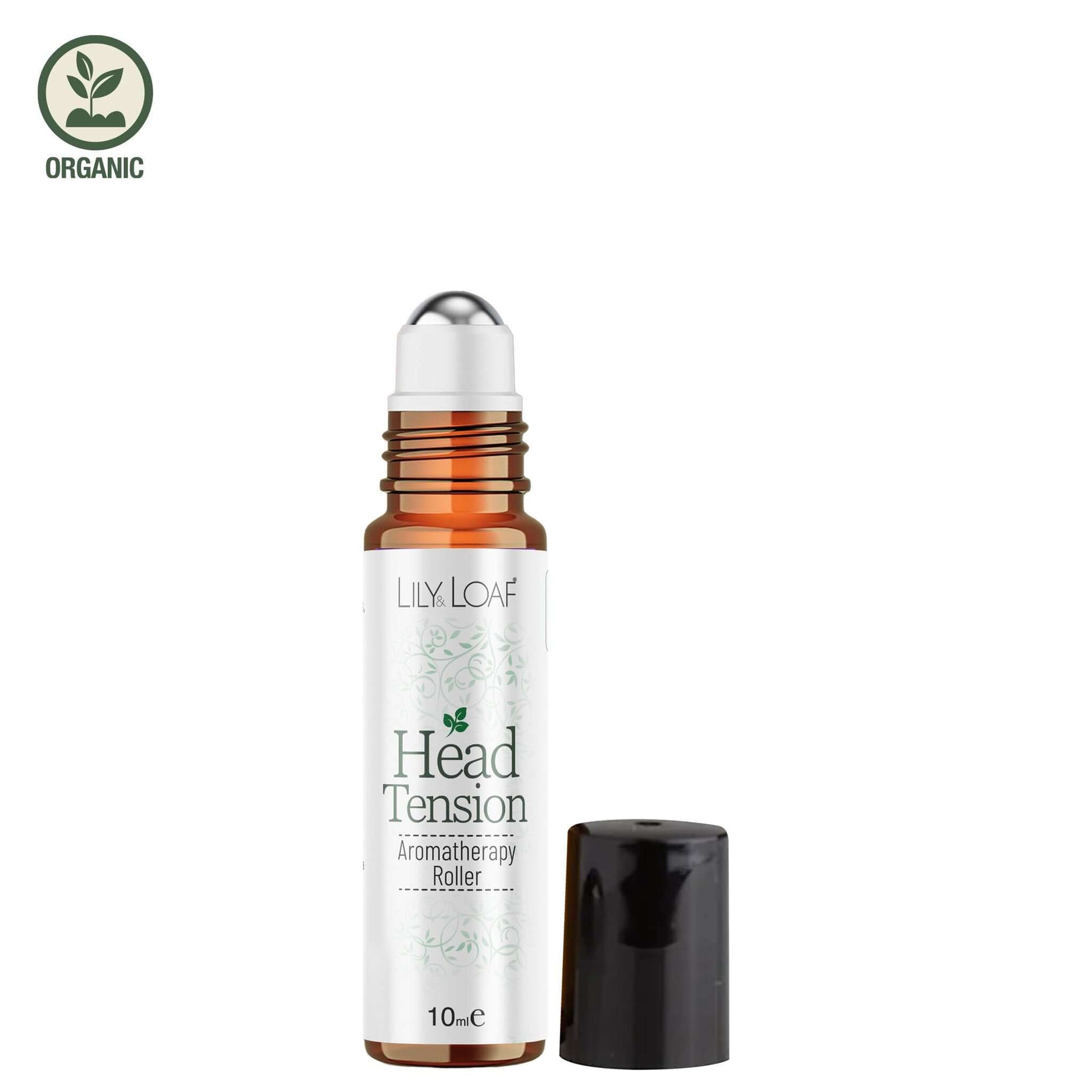 Lily & Loaf Head Tension aromatherapy roller bottle on a white background