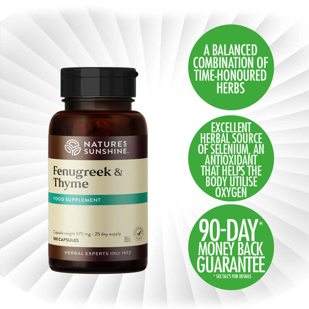 Nature's Sunshine Fenugreek & Thyme Nutrition Facts