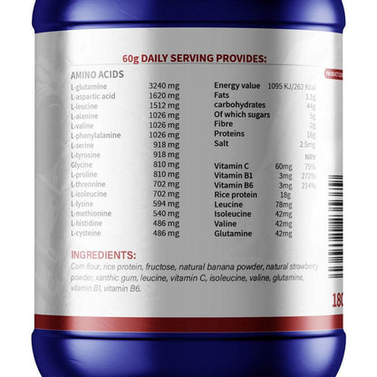 Acti-Fit Strawberry & Banana Nutrition Information Label