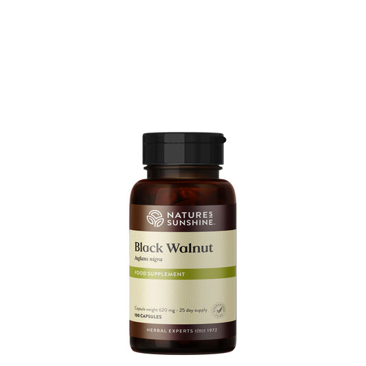 Nature's Sunshine Black Walnut capsules front view