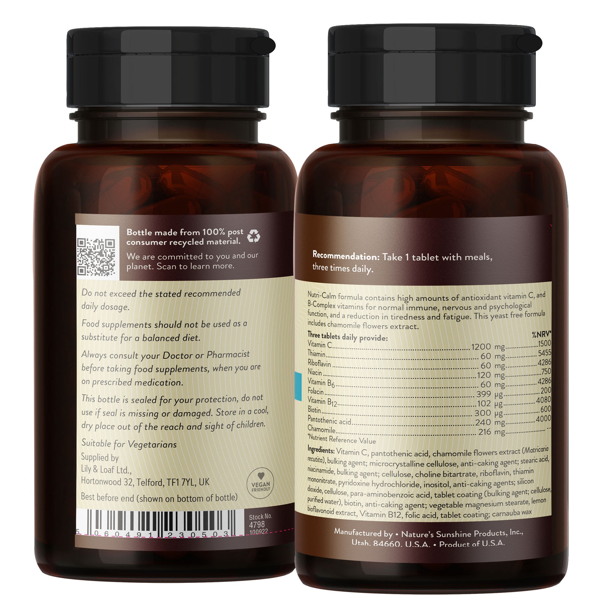 Nutri-Calm label information