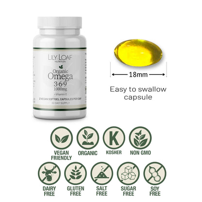 Omega 3-6-9 vegetarian vegan gluten free non gmo