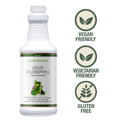 Liquid Chlorophyll, vegan and vegetarian-friendly
