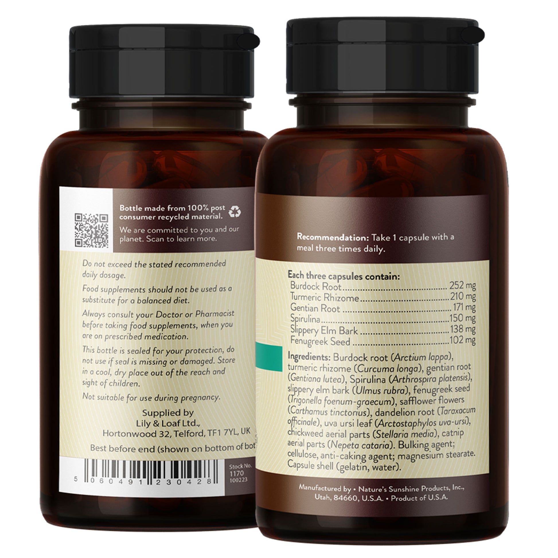 Liver Health Formula label information