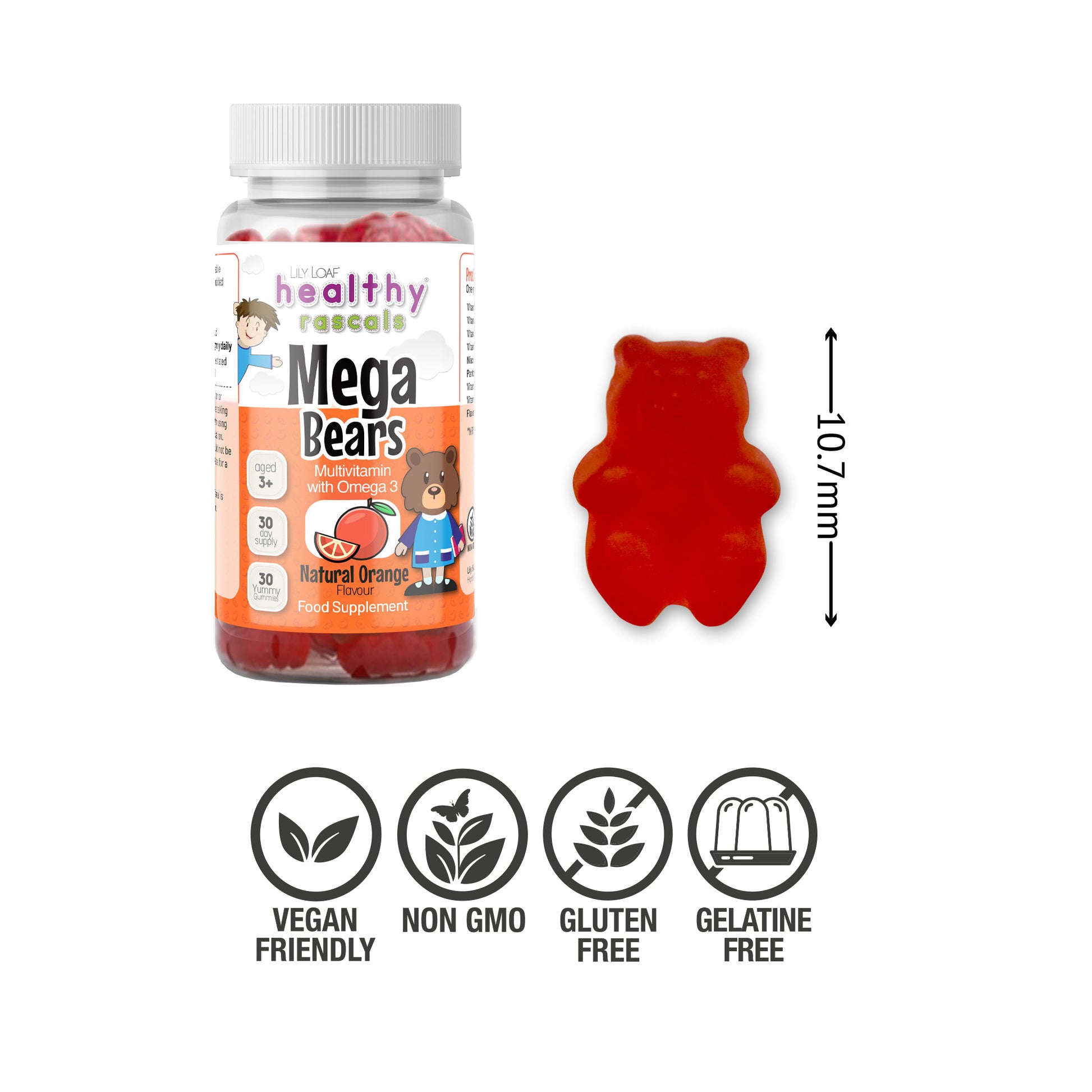 Healthy Rascals Mega Bears Gummies are Vegan friendly