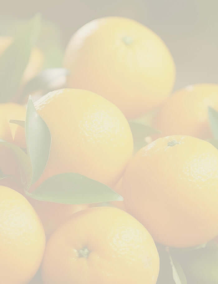 Juicy mandarins with vibrant green leaves, highlighting the refreshing essence of Mandarin Essential Oil.