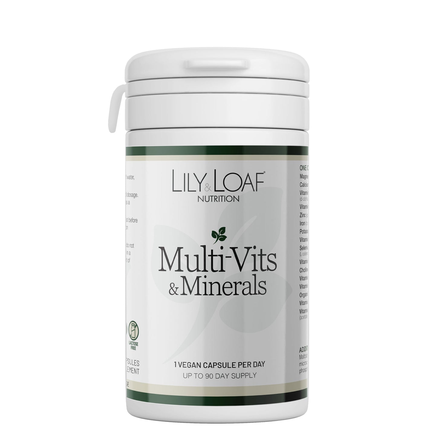 Multi-Vits & Minerals label information