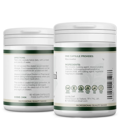 Myo-Inositol 1000mg label information