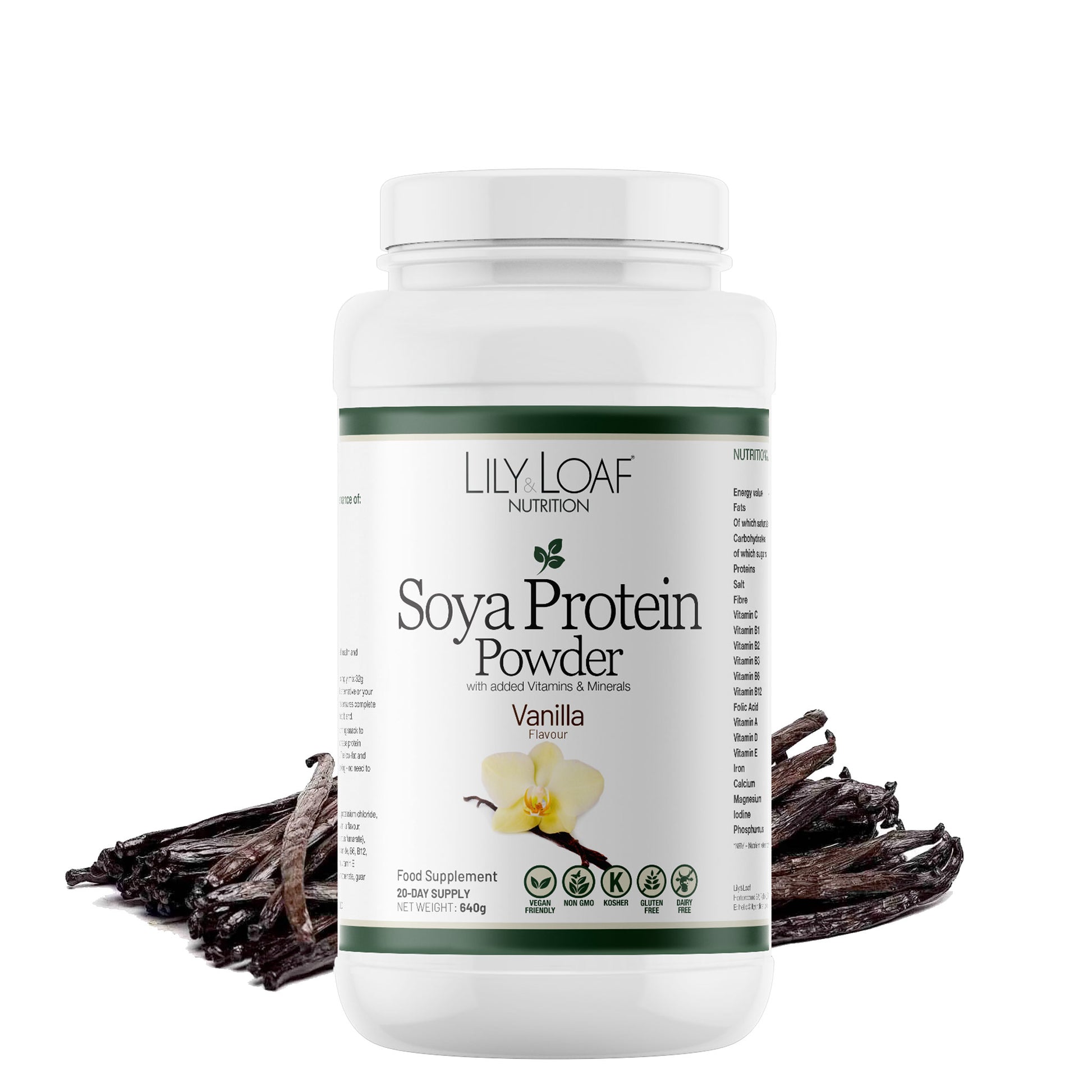 Lily & Loaf Soya Protein+ With Vitamins & Minerals - Vanilla Flavour Powder