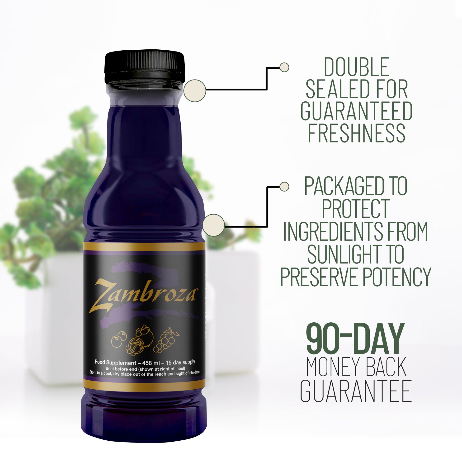Zambroza® 90-day money back guarantee
