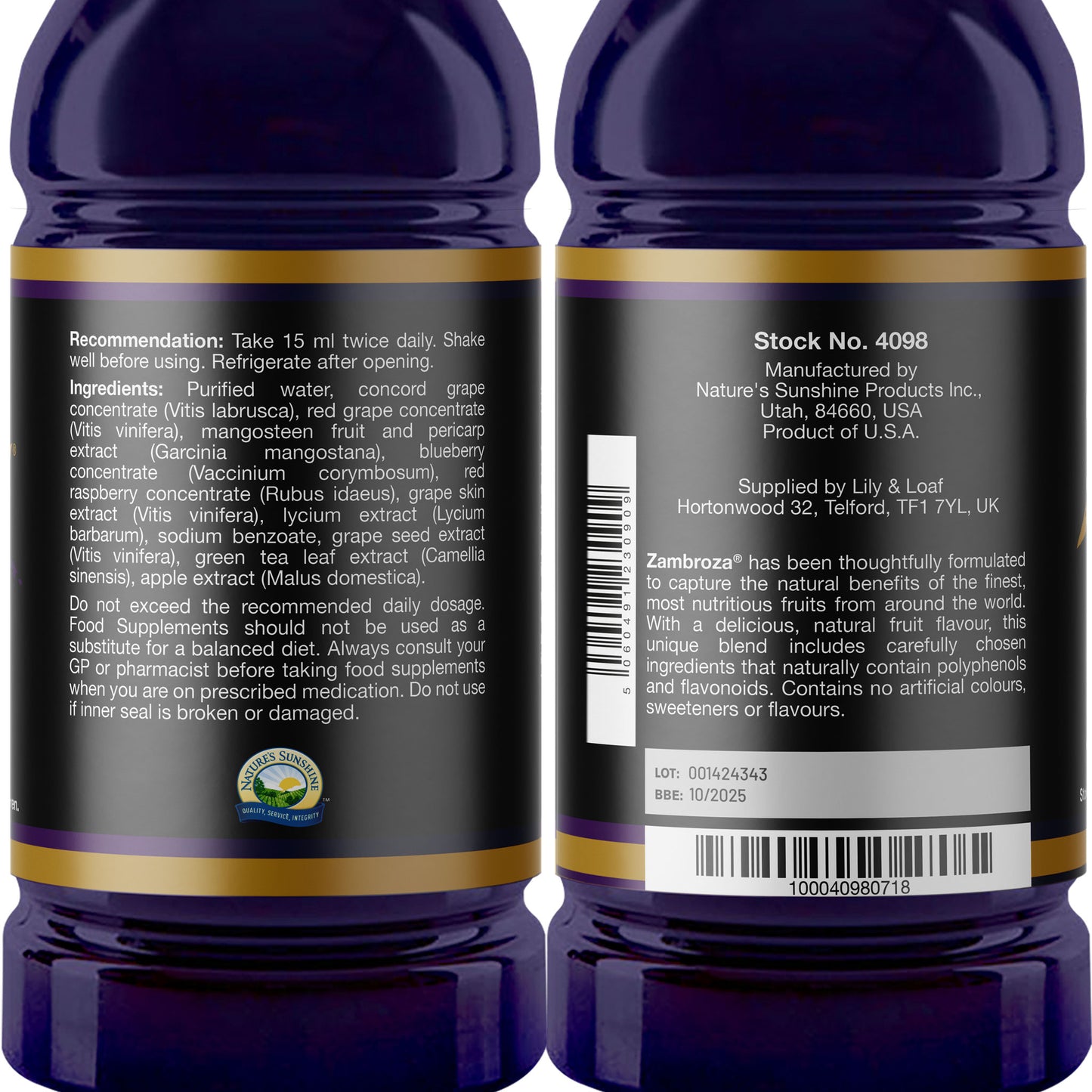 Zambroza® label information