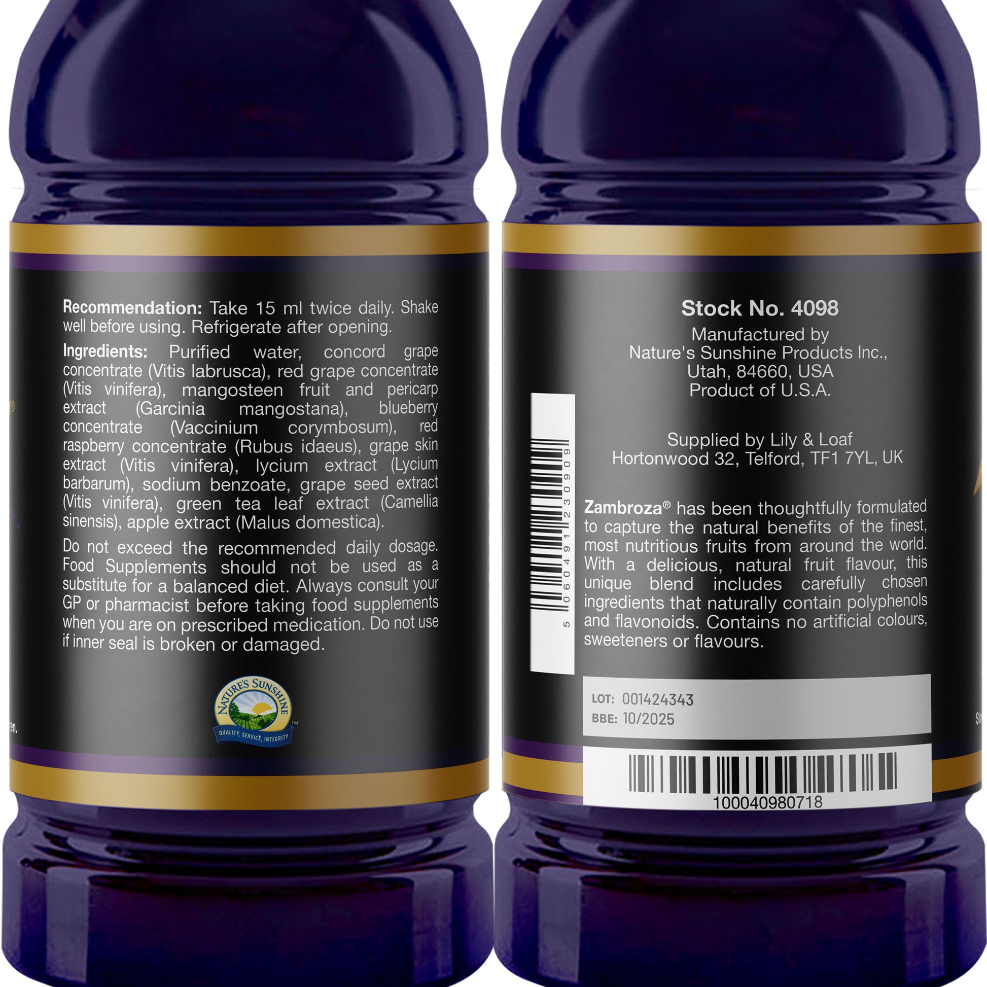 Zambroza® label information