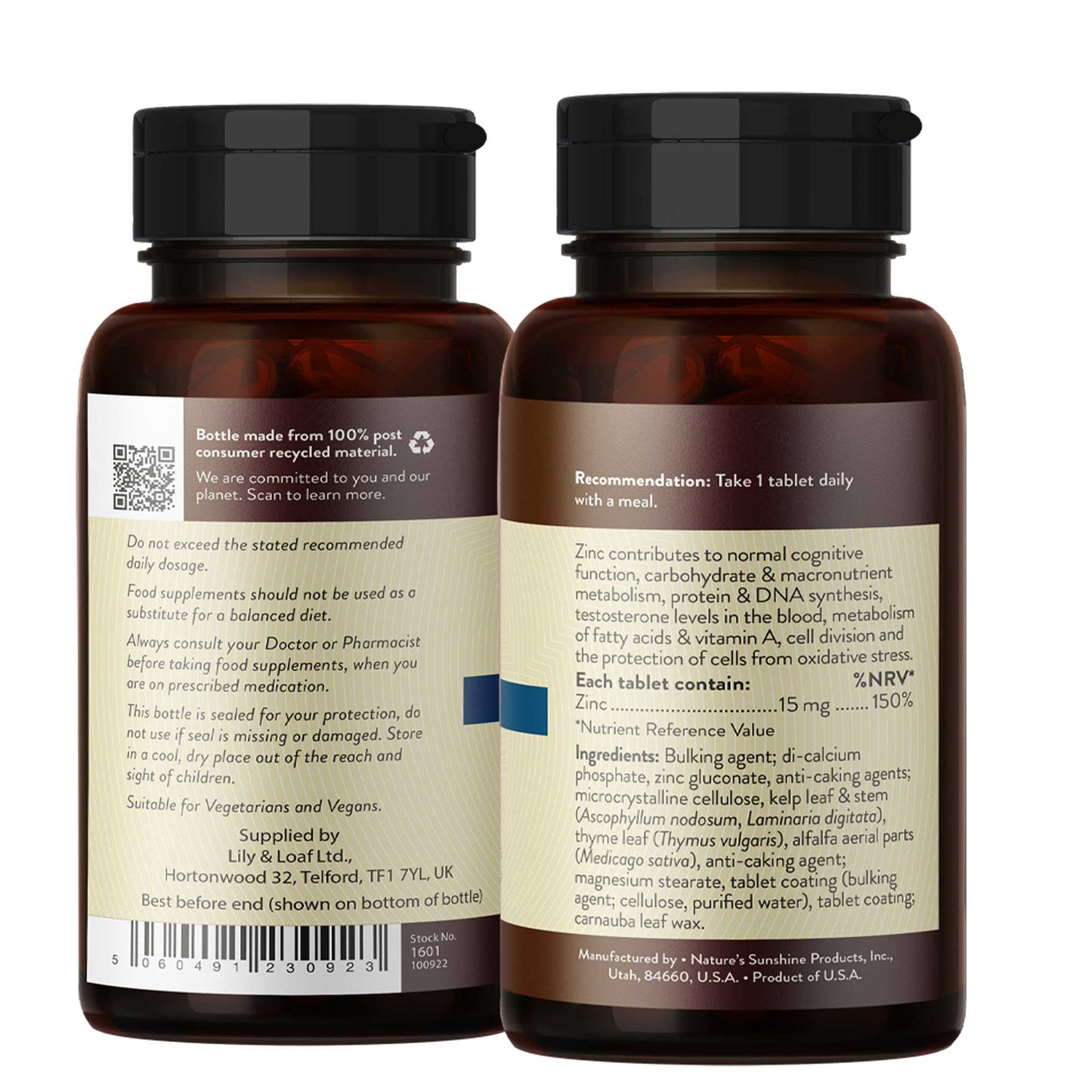 Zinc label information