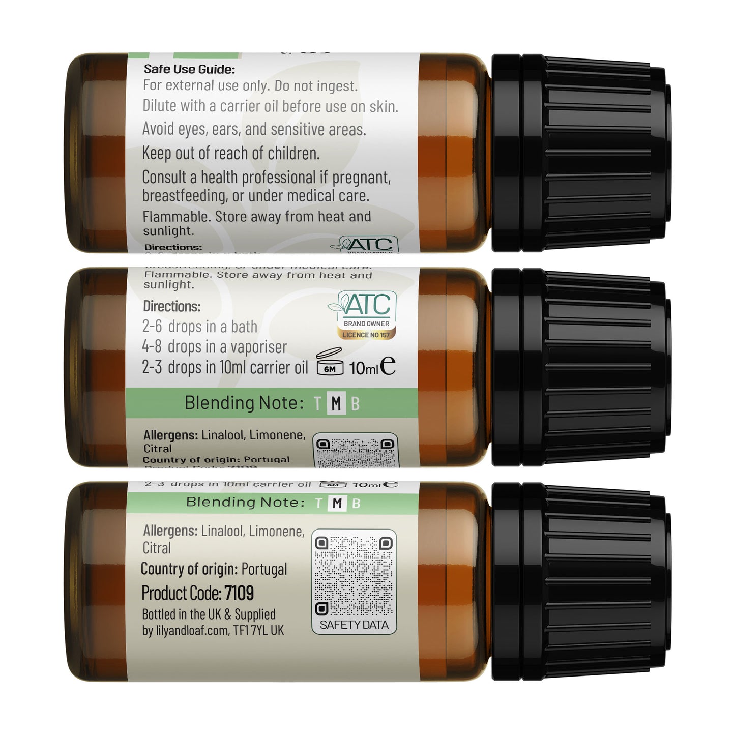 Eucalyptus Organic Essential Oil label information