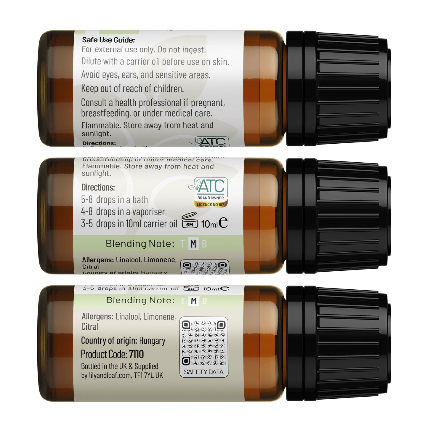 Fennel Organic Essential Oil label information 