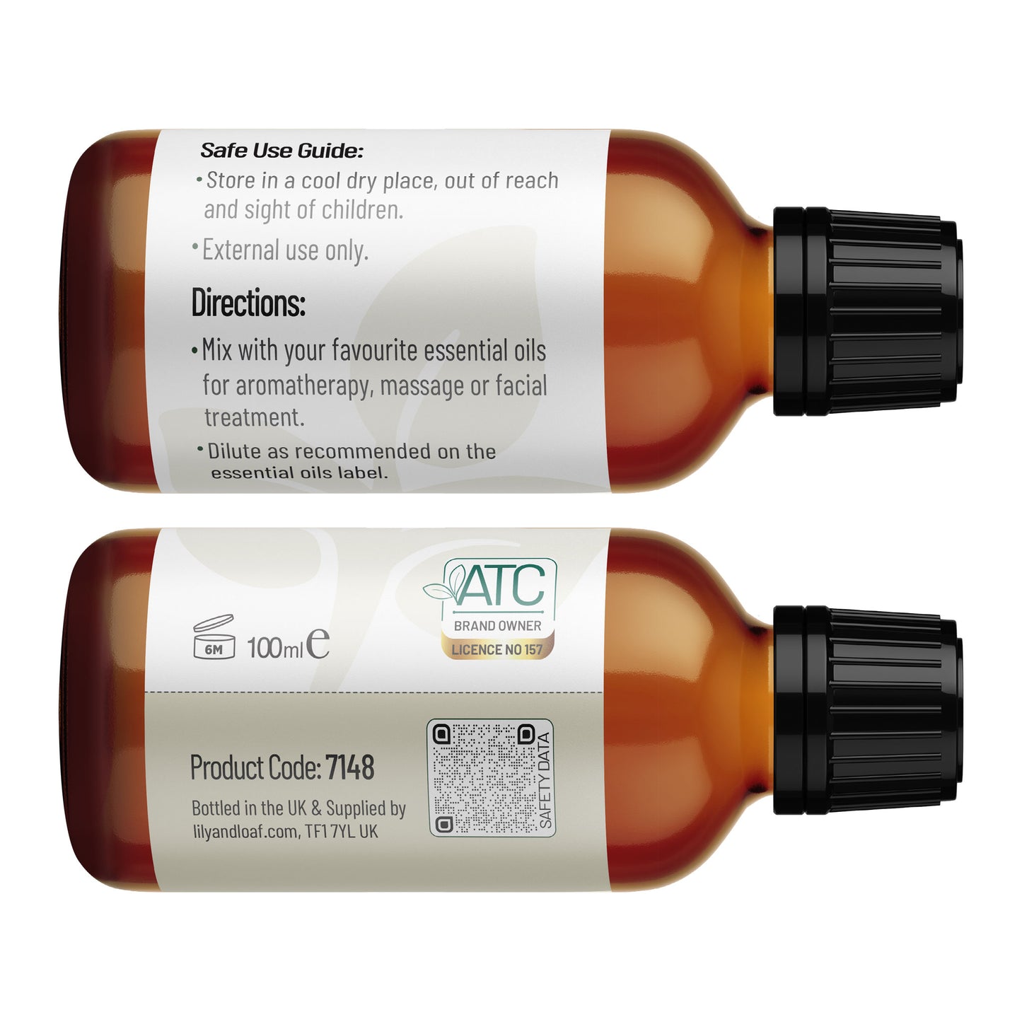 Grapeseed Organic Carrier Oil 100ml label information