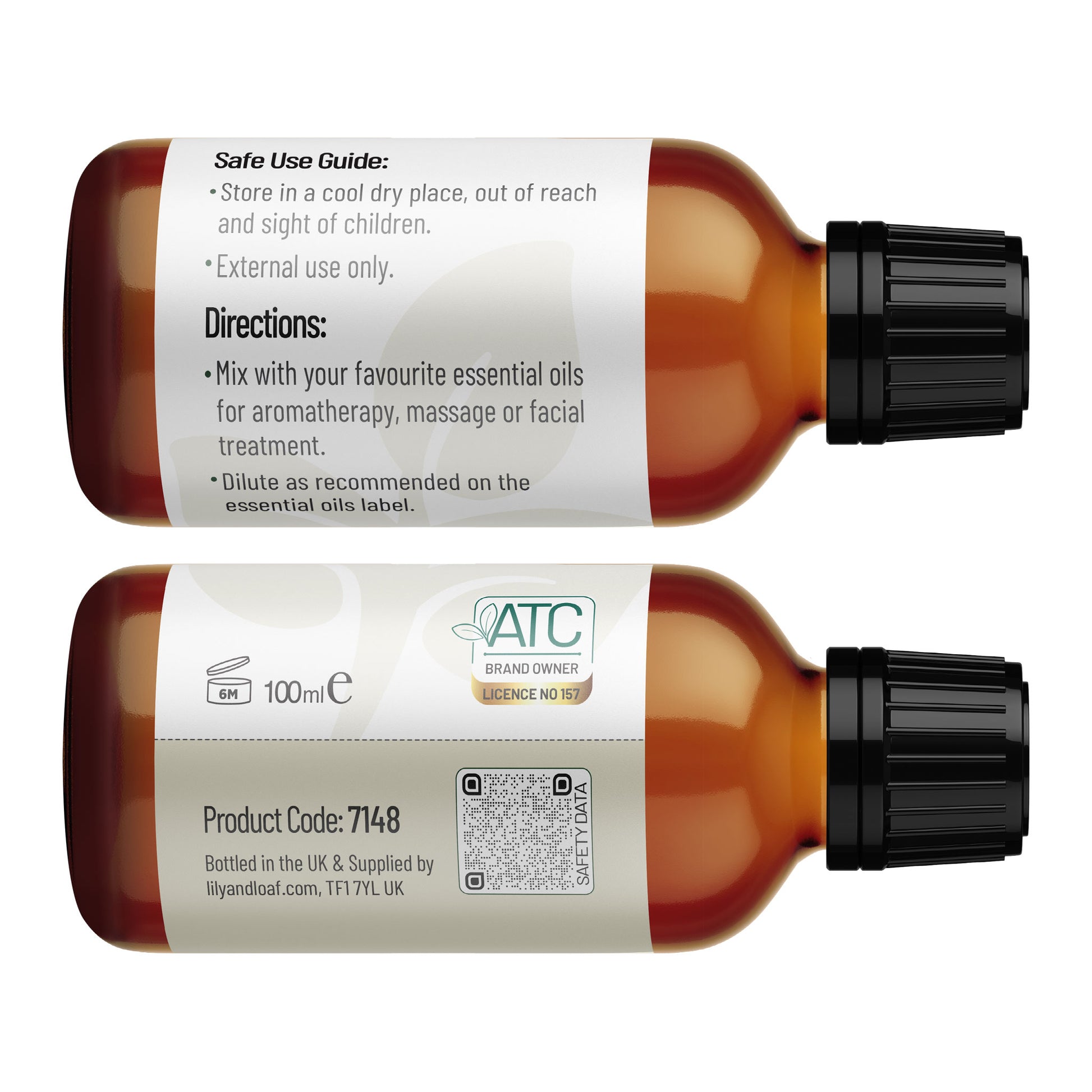 Grapeseed Organic Carrier Oil 100ml label information