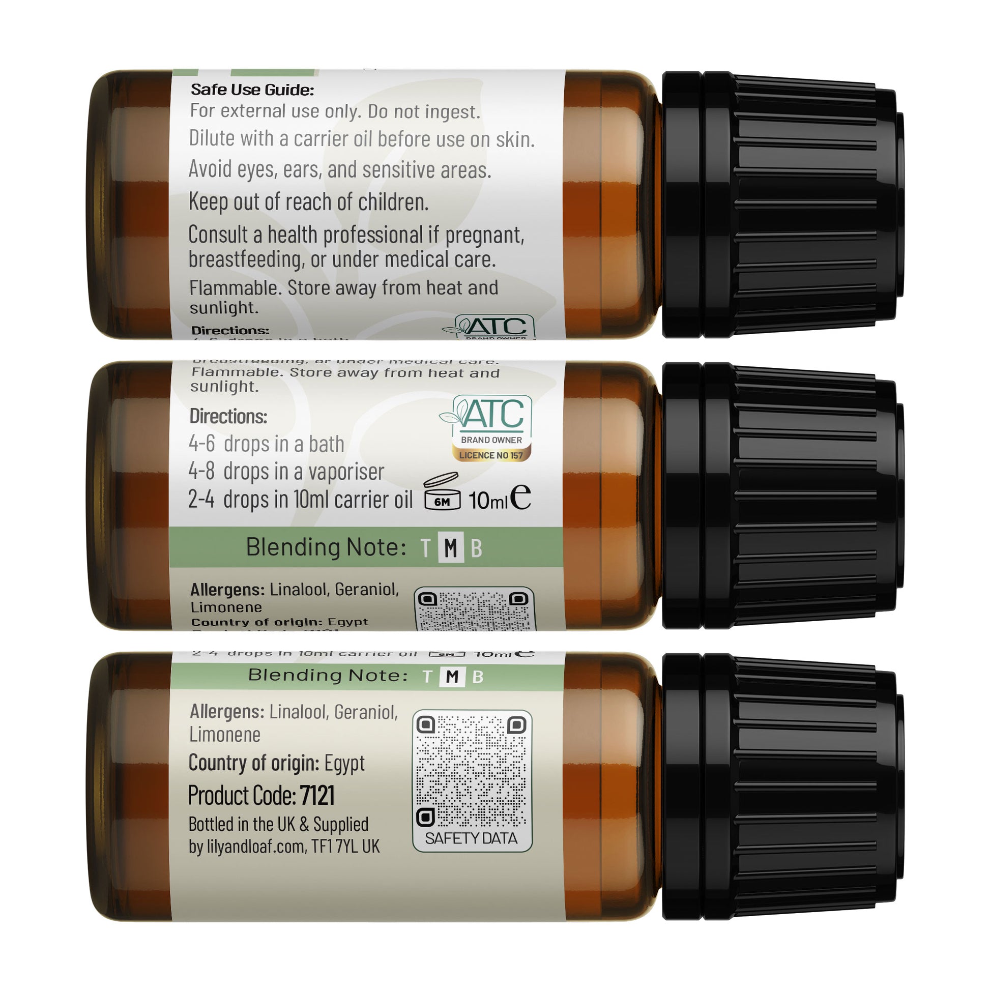 Marjoram 10ml (Organic) - label information