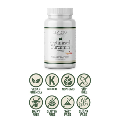 Optimised Curcumin vegan gluten free sugar free non gmo